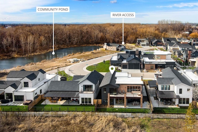278 S Carbon Rivet Ave, Eagle, ID 83616 - aerial perspective of suburban area with a large body of water