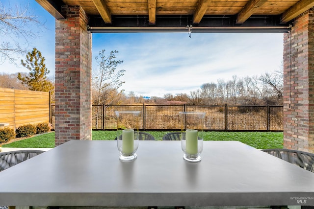 278 S Carbon Rivet Ave, Eagle, ID 83616 - fenced backyard with outdoor dining area