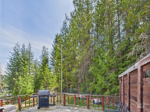 143 Timberline Dr, Pierce, ID 83546 - wooden deck featuring grilling area