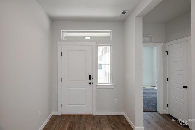 foyer featuring hardwood / wood-style flooring