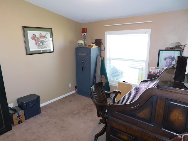 26737 Chips Ln, Parma, ID 83668 - carpeted office with baseboards and vaulted ceiling