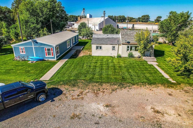 exterior space with a yard