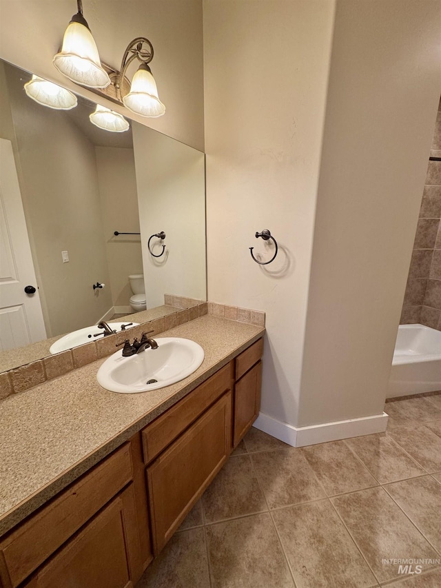 2577 Longbow Dr, Twin Falls, ID 83301 - bathroom with tile patterned floors and vanity