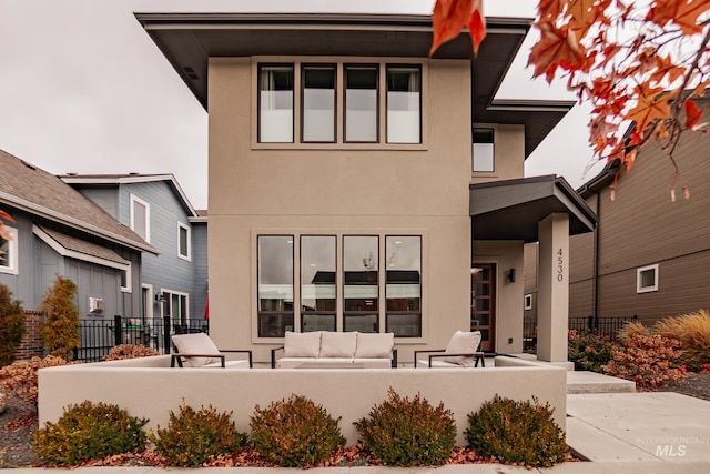 exterior space featuring outdoor lounge area