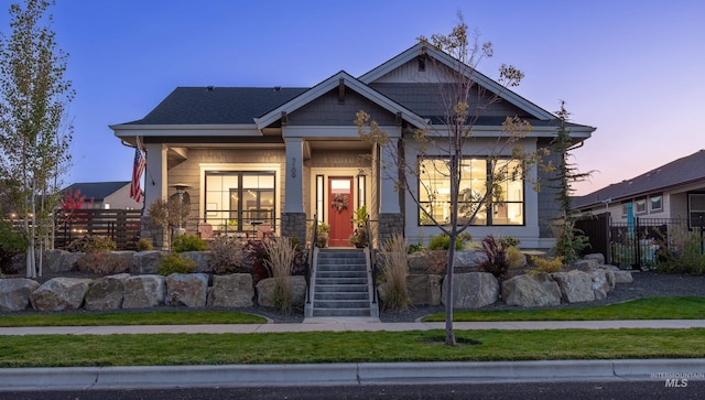 view of craftsman inspired home