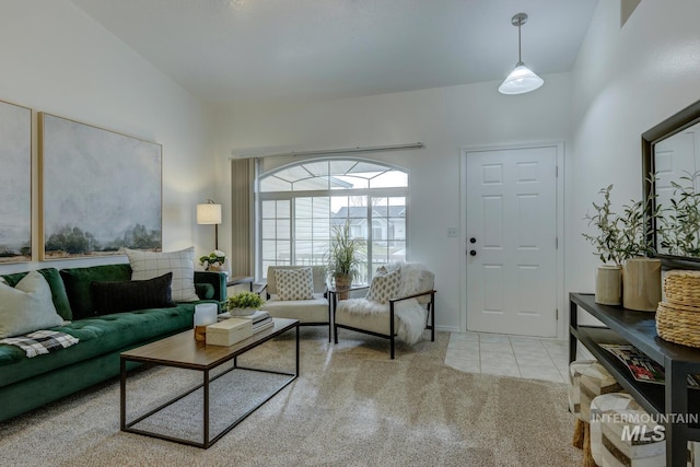 view of carpeted living room