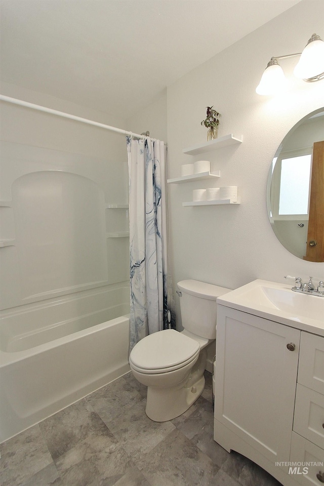 2155 N 24th St, Boise, ID 83702 - full bathroom with toilet, shower / bath combo, and vanity