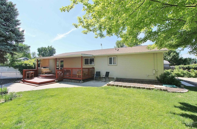 2155 N 24th St, Boise, ID 83702 - back of house with a wooden deck and a patio area