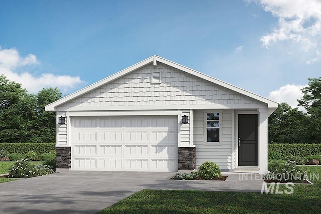 view of front of home featuring a garage