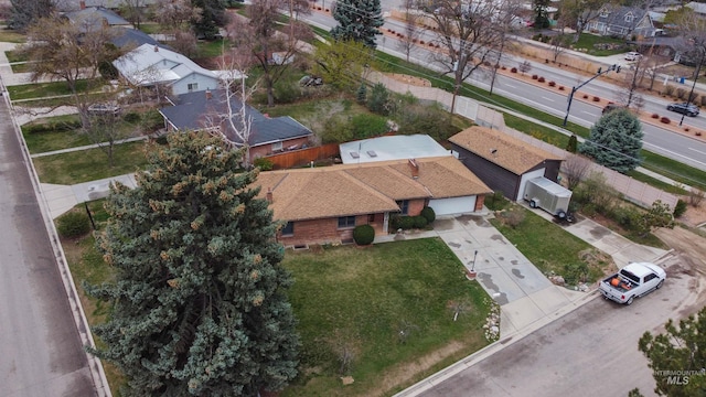 drone / aerial view featuring a residential view