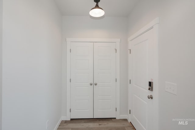 entryway featuring light hardwood / wood-style flooring