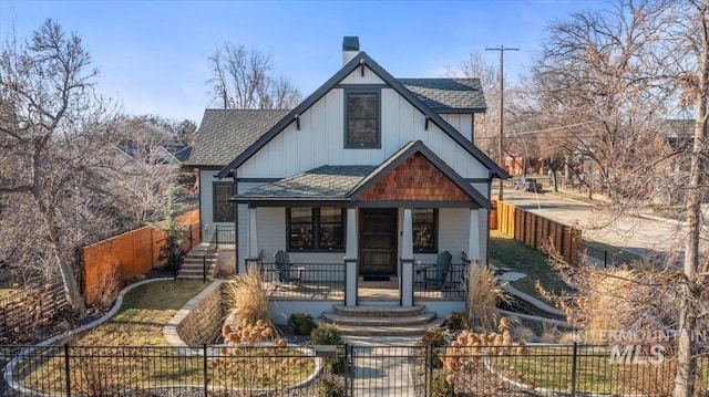 view of front of home with a porch