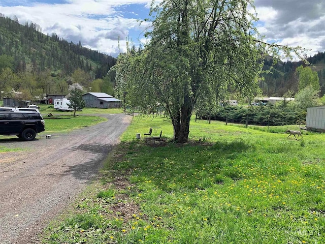 view of street featuring a mountain view