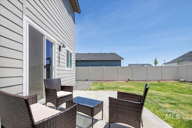 4953 W Apgar St, Meridian, ID 83646 - view of patio with an outdoor hangout area
