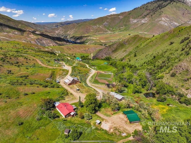 255 Seven U Ranch Rd, Lucile, ID 83542 - aerial view of property and surrounding area with a mountainous background