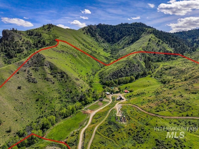 255 Seven U Ranch Rd, Lucile, ID 83542 - view of property location with property parcel outlined and a mountainous background