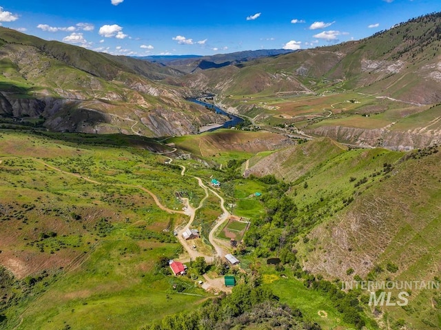 255 Seven U Ranch Rd, Lucile, ID 83542 - aerial overview of property's location featuring a mountain backdrop