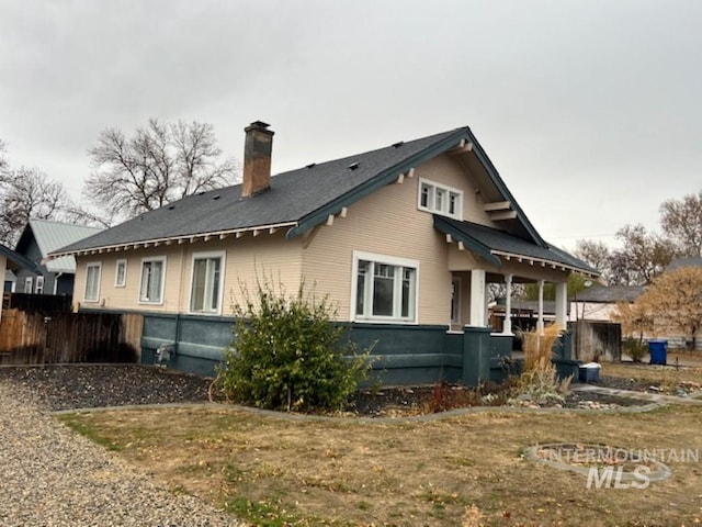 view of rear view of property