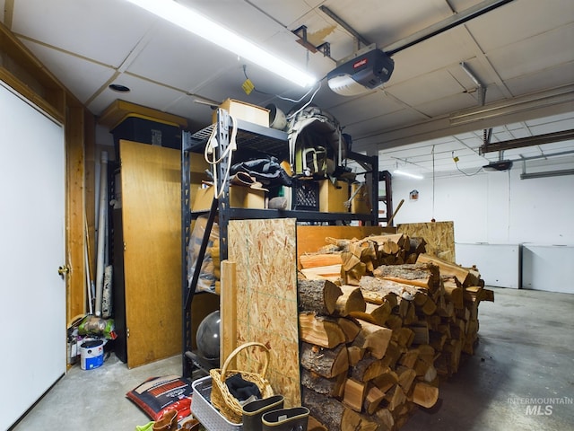 interior space featuring a garage door opener