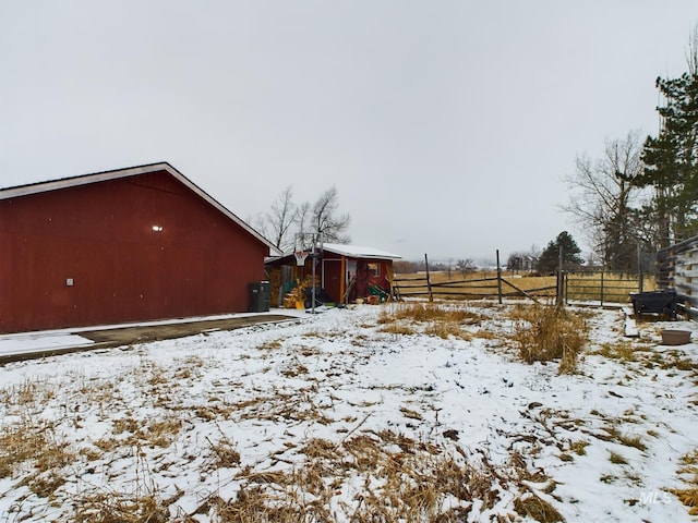 view of snowy yard