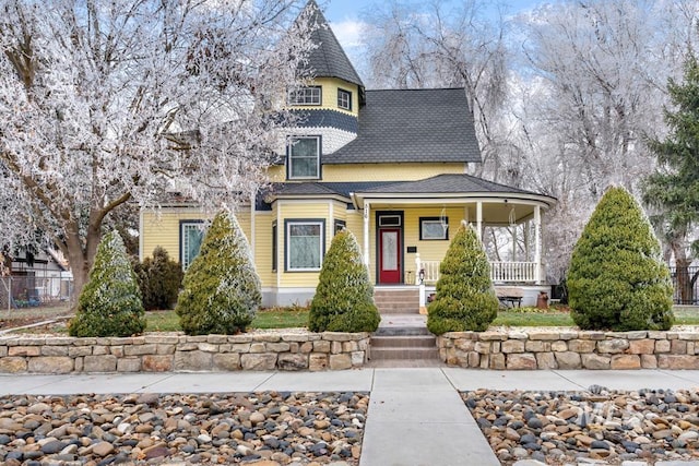 view of front of home with a porch