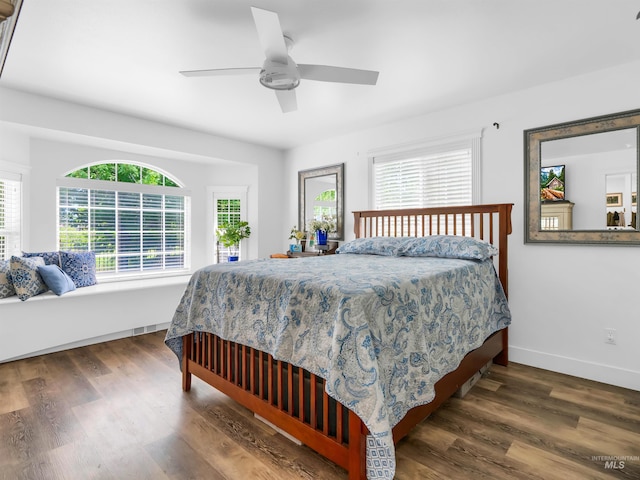 248 N Palmetto Dr, Eagle, ID 83616 - bedroom with wood finished floors and a ceiling fan