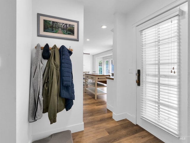 248 N Palmetto Dr, Eagle, ID 83616 - mudroom with wood finished floors and recessed lighting