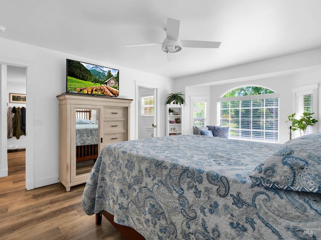248 N Palmetto Dr, Eagle, ID 83616 - bedroom with wood finished floors and ceiling fan