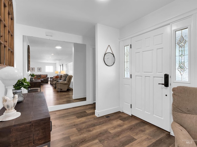 248 N Palmetto Dr, Eagle, ID 83616 - foyer entrance with dark wood-style floors
