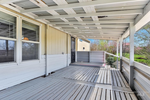 view of wooden terrace