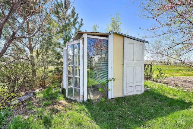 view of shed