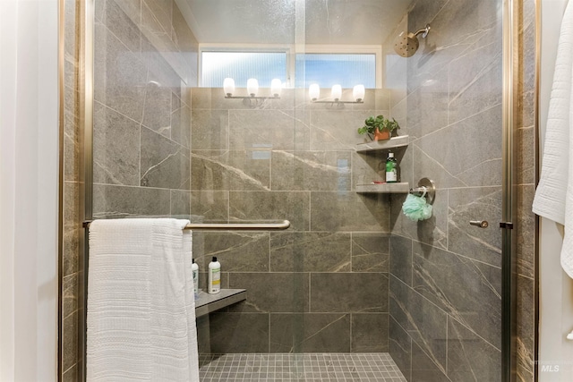 bathroom with walk in shower