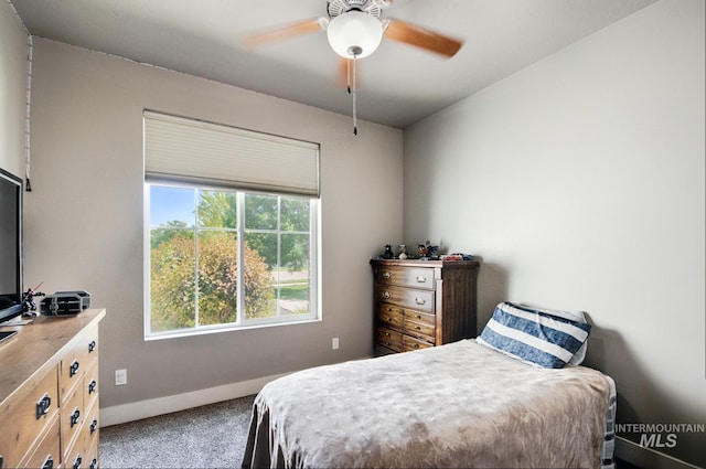 1234 W Sagwon Dr, Kuna, ID 83634 - carpeted bedroom with baseboards and a ceiling fan