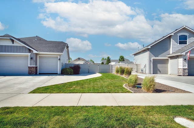 1234 W Sagwon Dr, Kuna, ID 83634 - view of side of property featuring driveway, a garage, a gate, board and batten siding, and a shingled roof