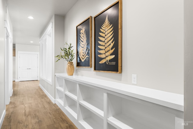 10685 W Evelia St, Boise, ID 83709 - hallway featuring wood finished floors and recessed lighting