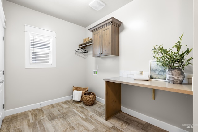 10685 W Evelia St, Boise, ID 83709 - laundry room with hookup for a washing machine, cabinet space, and light wood-type flooring