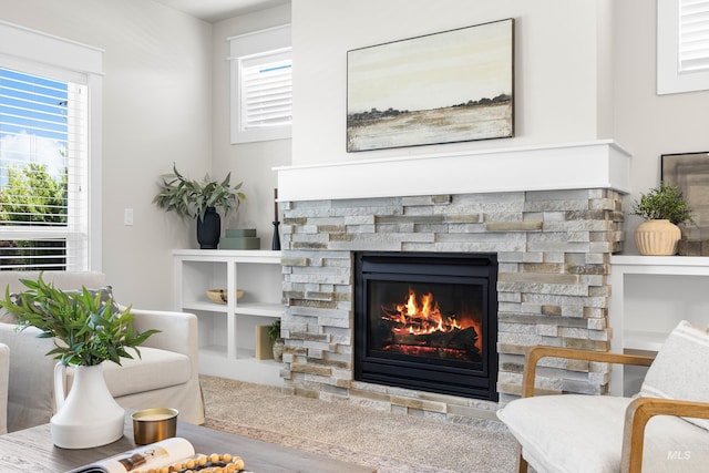 10685 W Evelia St, Boise, ID 83709 - living room with a fireplace and wood finished floors