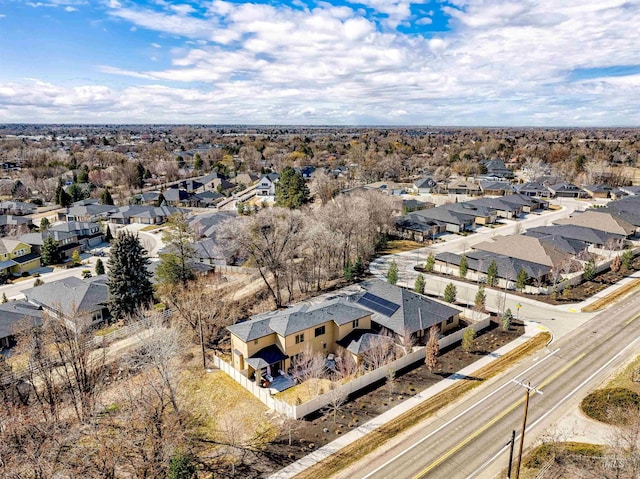 drone / aerial view with a residential view