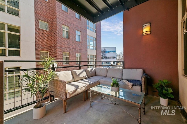 balcony with an outdoor hangout area