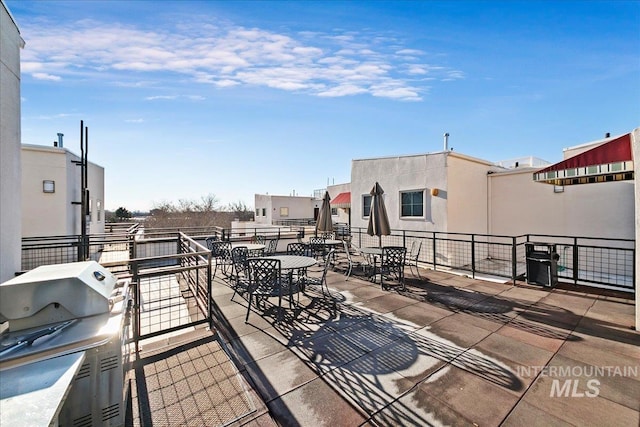 view of patio / terrace featuring a grill