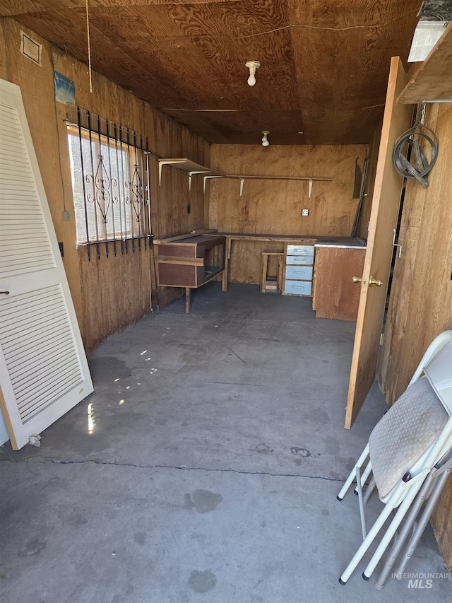 522 Ellis Ave, Winchester, ID 83555 - miscellaneous room featuring unfinished concrete floors