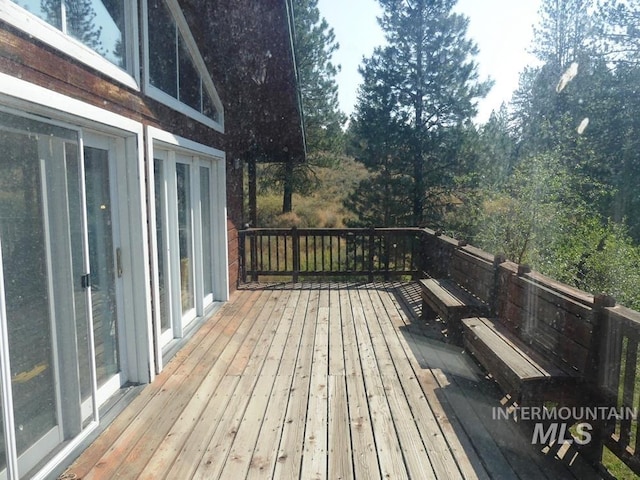 view of wooden terrace