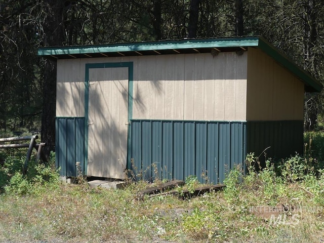 view of shed