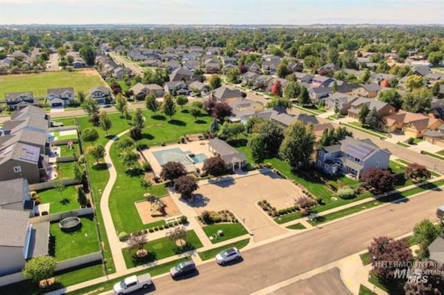 drone / aerial view featuring a residential view