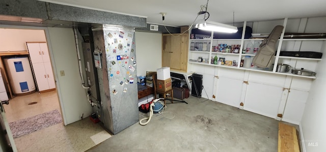 interior space with water heater