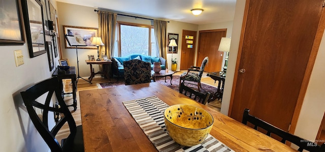 living room featuring hardwood / wood-style flooring