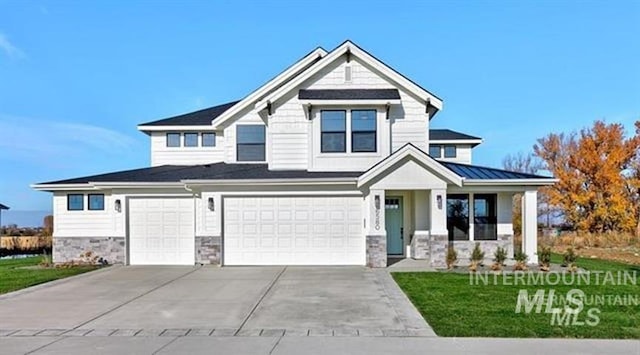 craftsman-style home featuring a garage