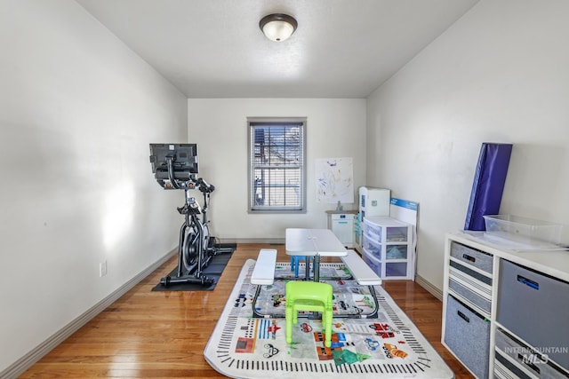 interior space featuring wood-type flooring