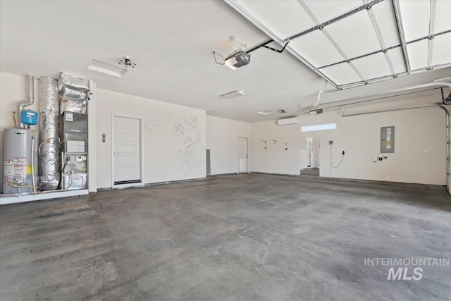 15343 Moss Creek Way, Caldwell, ID 83607 - garage featuring electric panel, gas water heater, and a garage door opener