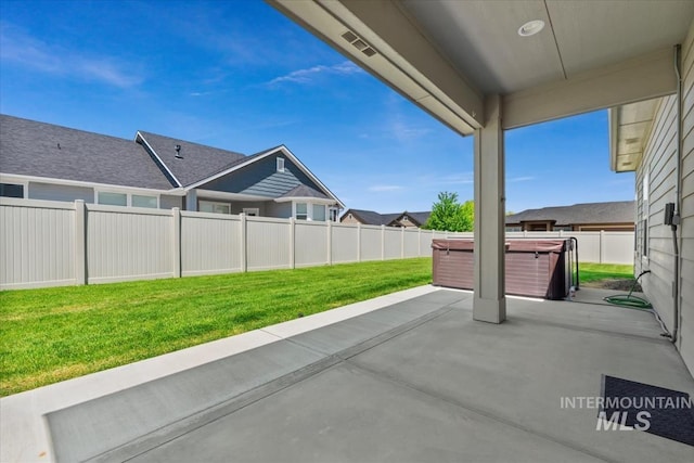 15343 Moss Creek Way, Caldwell, ID 83607 - view of patio / terrace featuring a hot tub